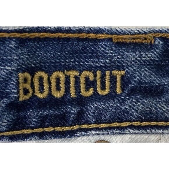 American Eagle Men's Bootcut Jeans Size 32X30 (Fit 32x29) Whiskered Cowboy - Picture 10 of 12